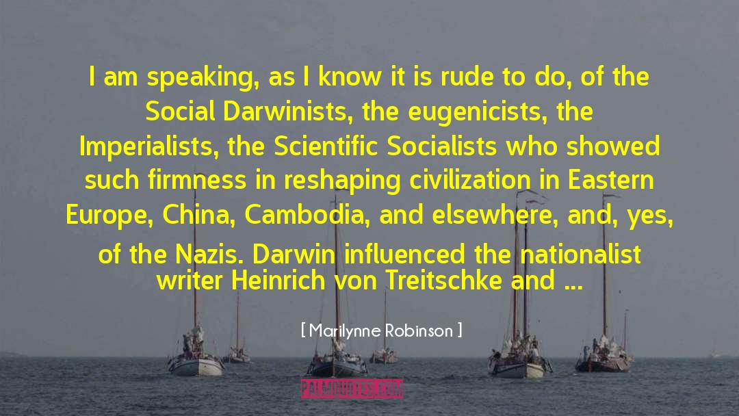 Darwin quotes by Marilynne Robinson