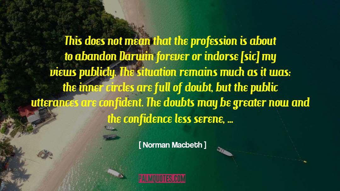 Darwin Tremor quotes by Norman Macbeth
