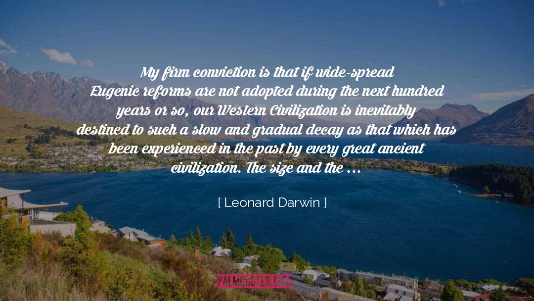 Darwinism quotes by Leonard Darwin