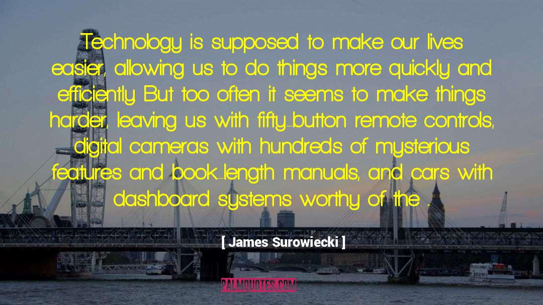 Dashboard quotes by James Surowiecki