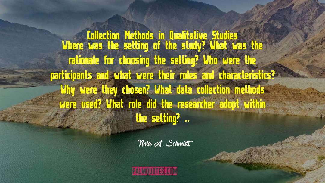 Data Analysis quotes by Nola A. Schmidt