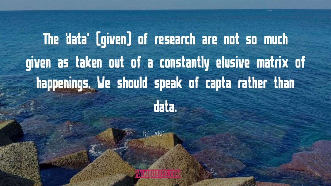Data Is King quotes by R.D. Laing