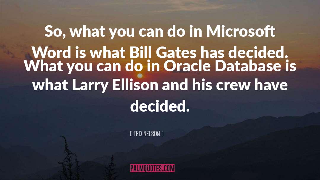 Database quotes by Ted Nelson