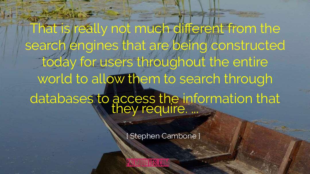 Databases quotes by Stephen Cambone