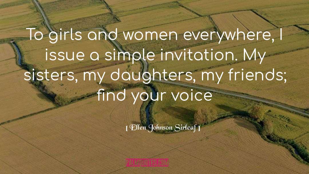 Daughters quotes by Ellen Johnson Sirleaf