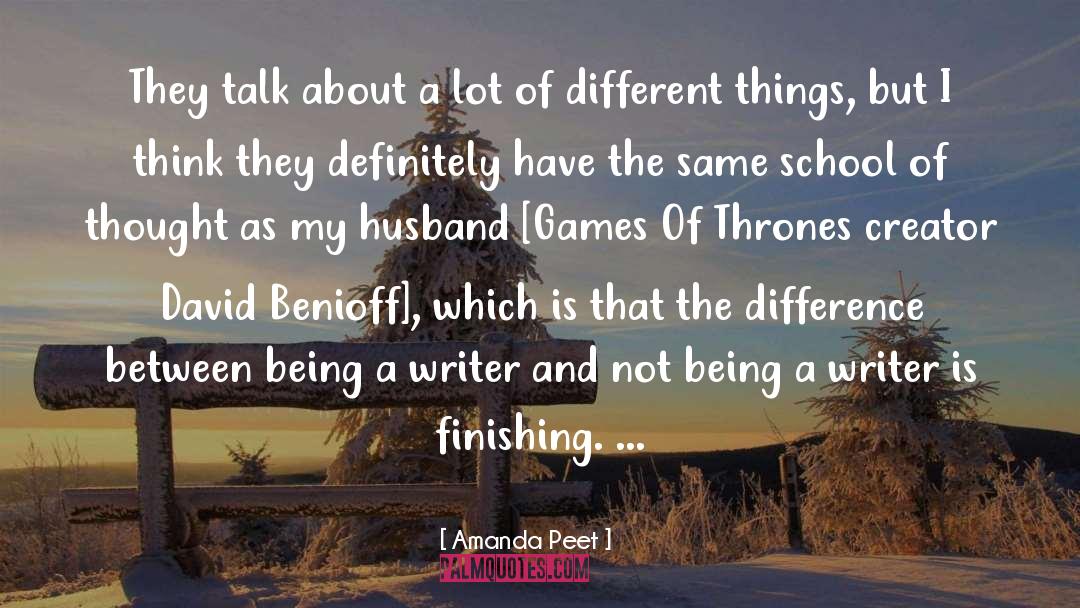 David Benioff quotes by Amanda Peet