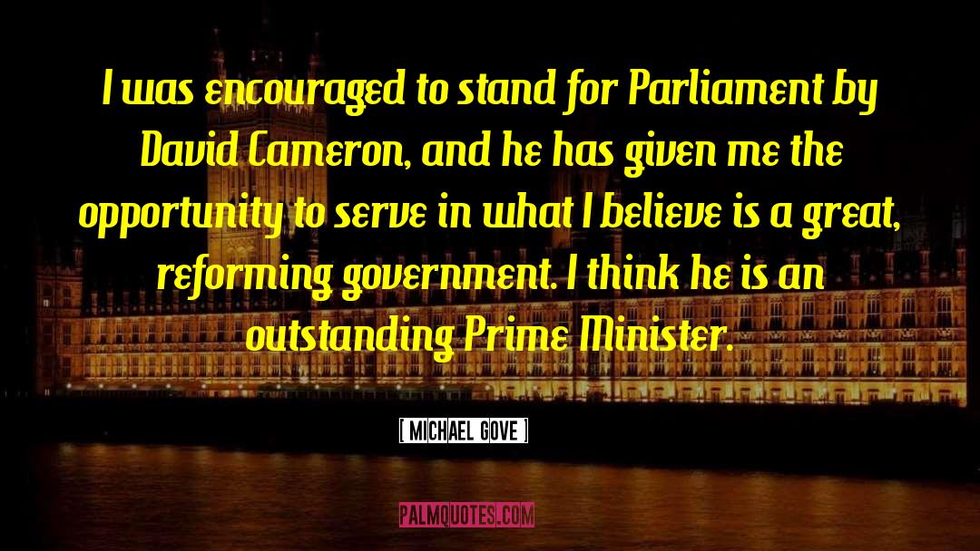 David Cameron quotes by Michael Gove