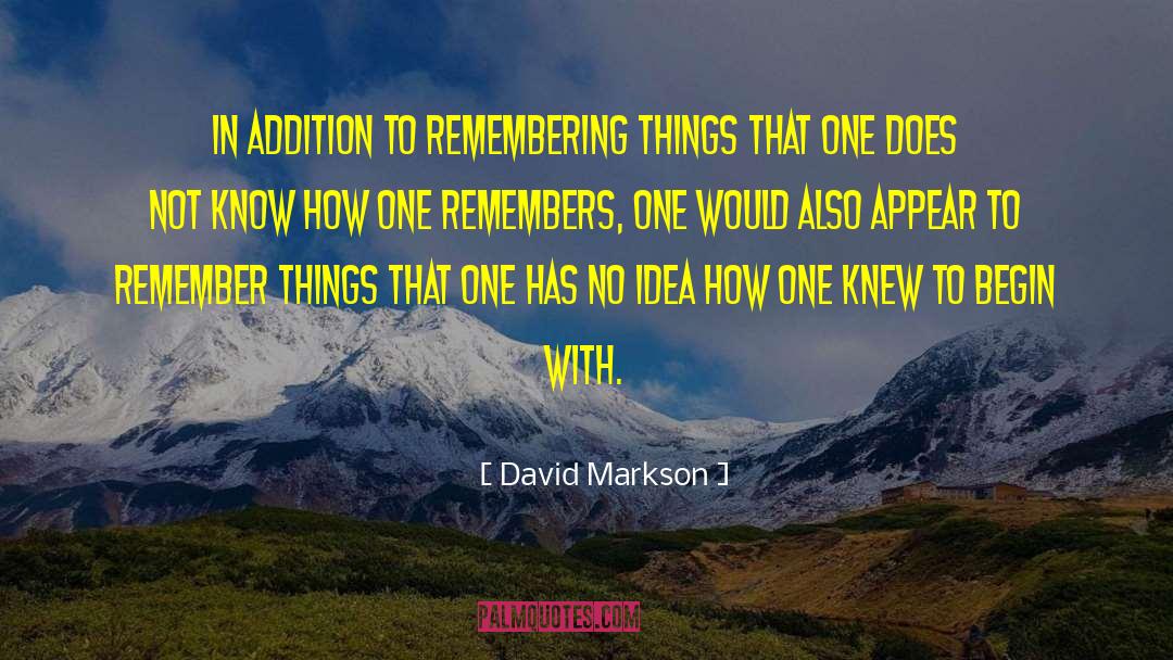 David Markson quotes by David Markson