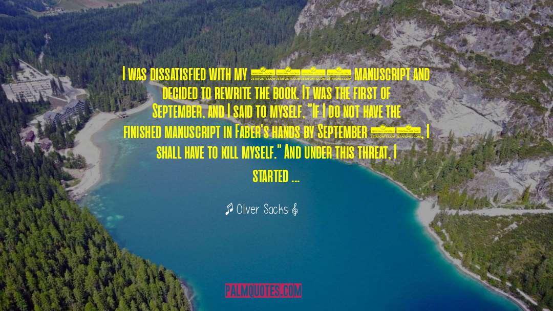 Day Of September quotes by Oliver Sacks