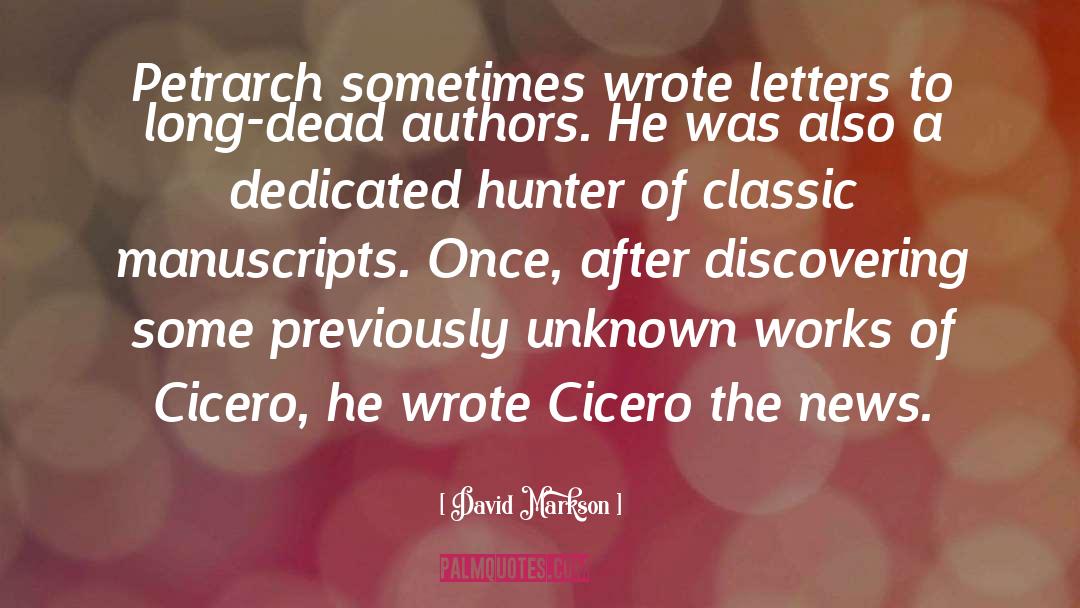 Dead Authors quotes by David Markson