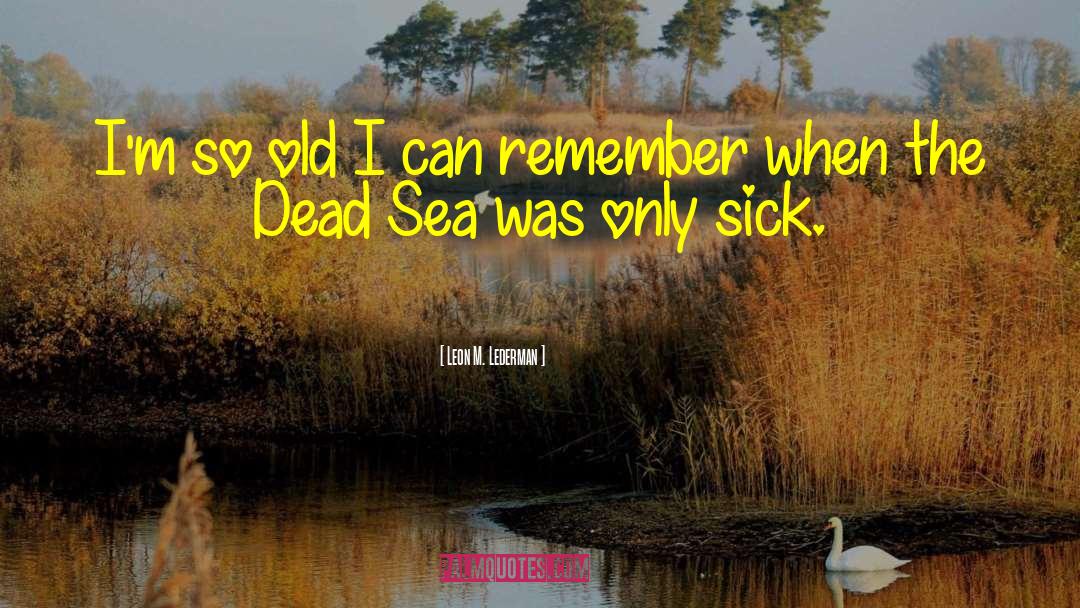 Dead Sea quotes by Leon M. Lederman