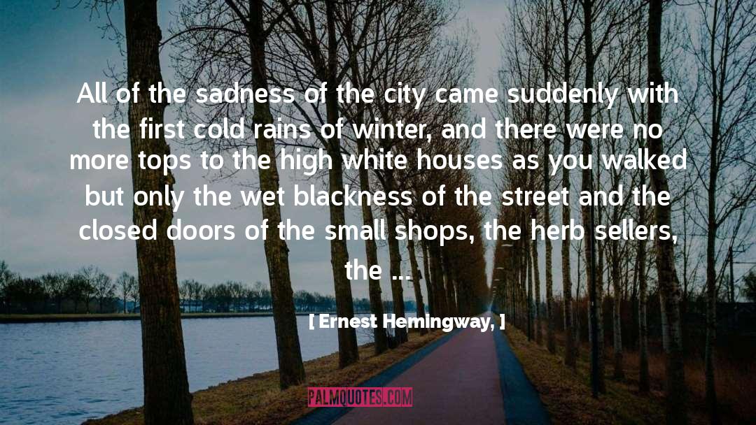 Deadness Of Winter quotes by Ernest Hemingway,