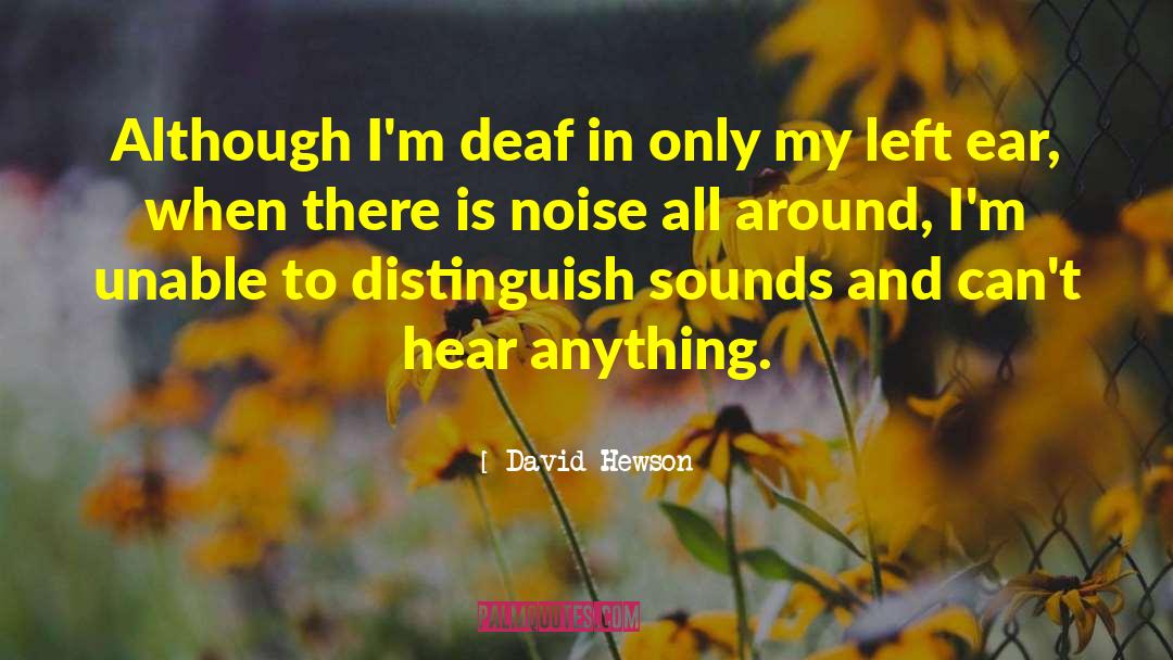 Deaf Can Hear quotes by David Hewson