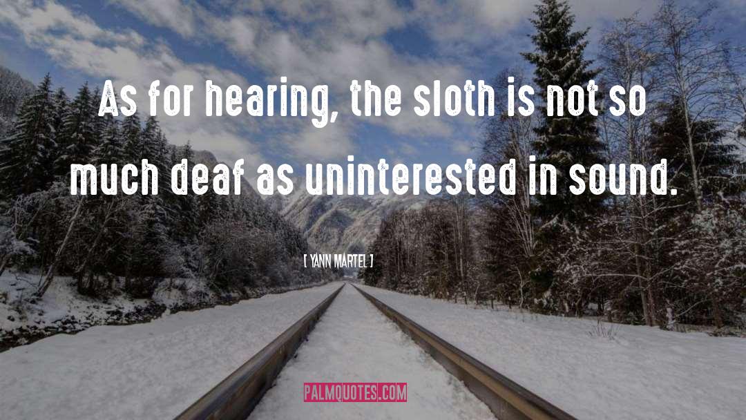 Deaf Deafblind quotes by Yann Martel