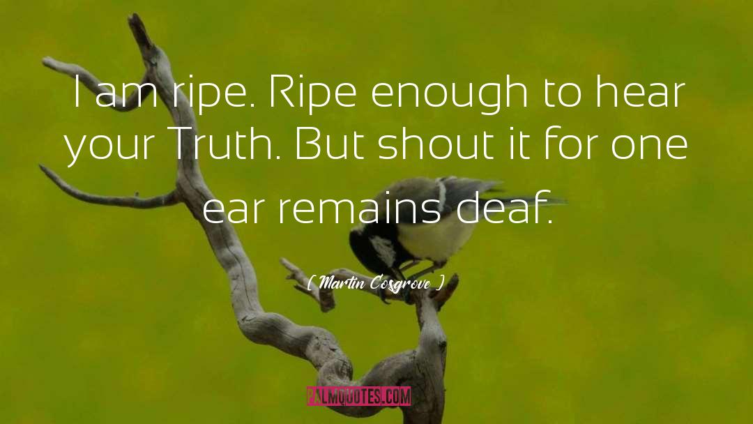 Deaf quotes by Martin Cosgrove