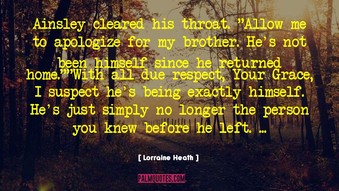 Dear Brother quotes by Lorraine Heath