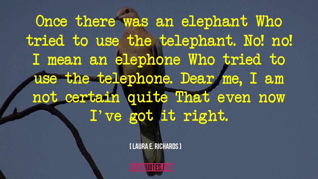 Dear Elephant Sir quotes by Laura E. Richards