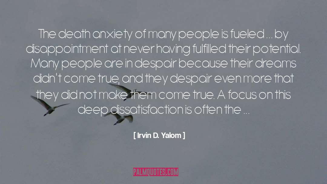 Death Anxiety quotes by Irvin D. Yalom