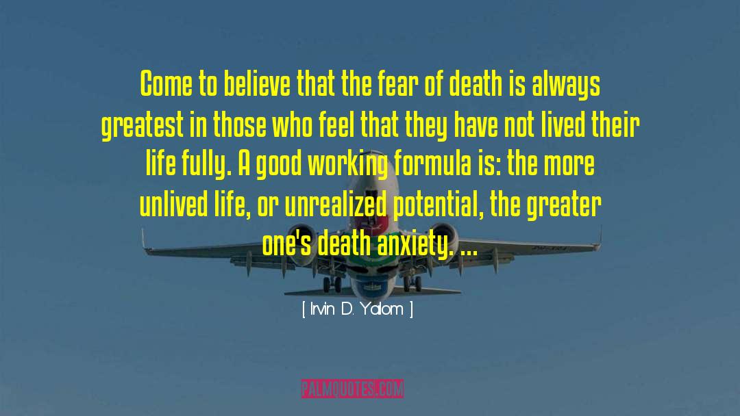 Death Anxiety quotes by Irvin D. Yalom