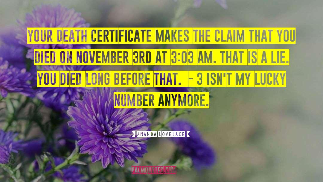 Death Certificate quotes by Amanda Lovelace