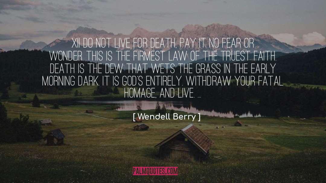 Death In The Military quotes by Wendell Berry
