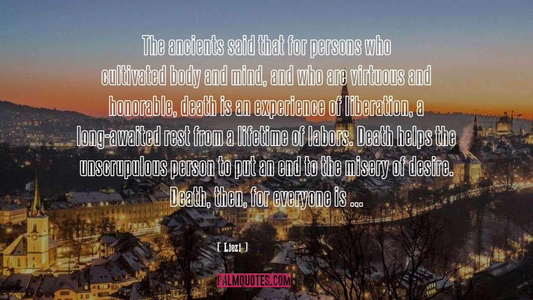 Death Lessons quotes by Liezi