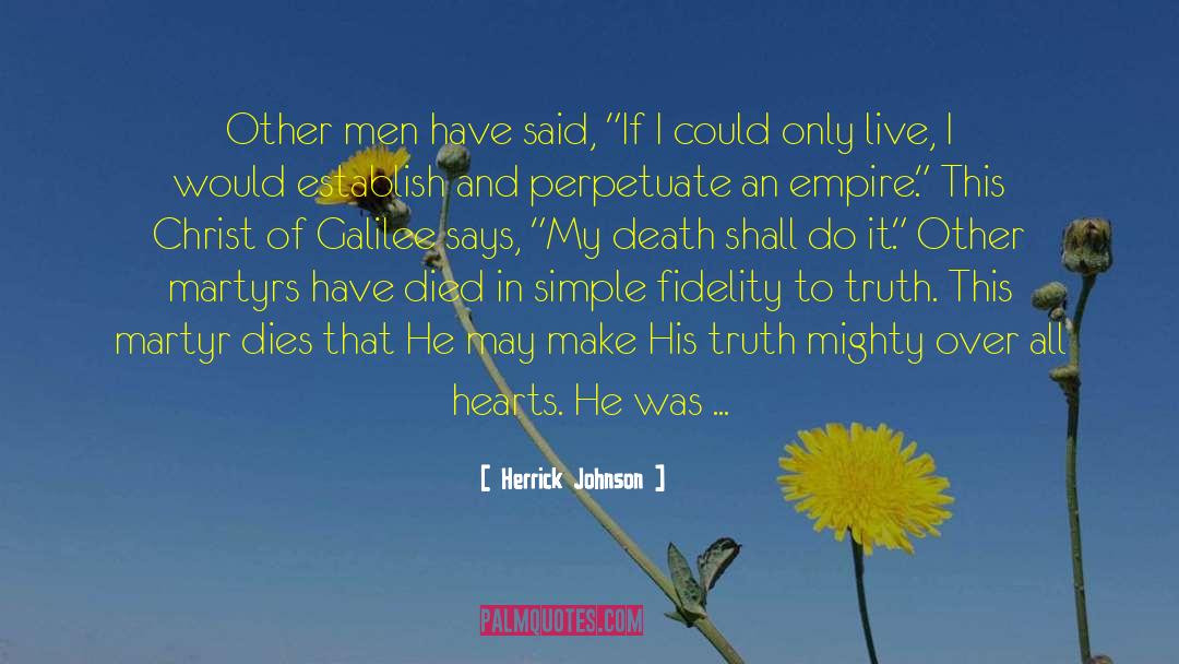 Death Of A Friend quotes by Herrick Johnson