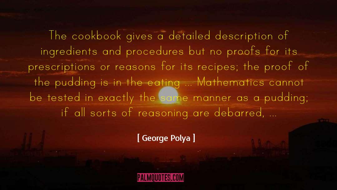 Debarred quotes by George Polya