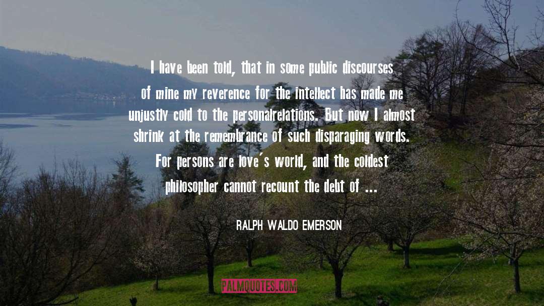 Debt quotes by Ralph Waldo Emerson