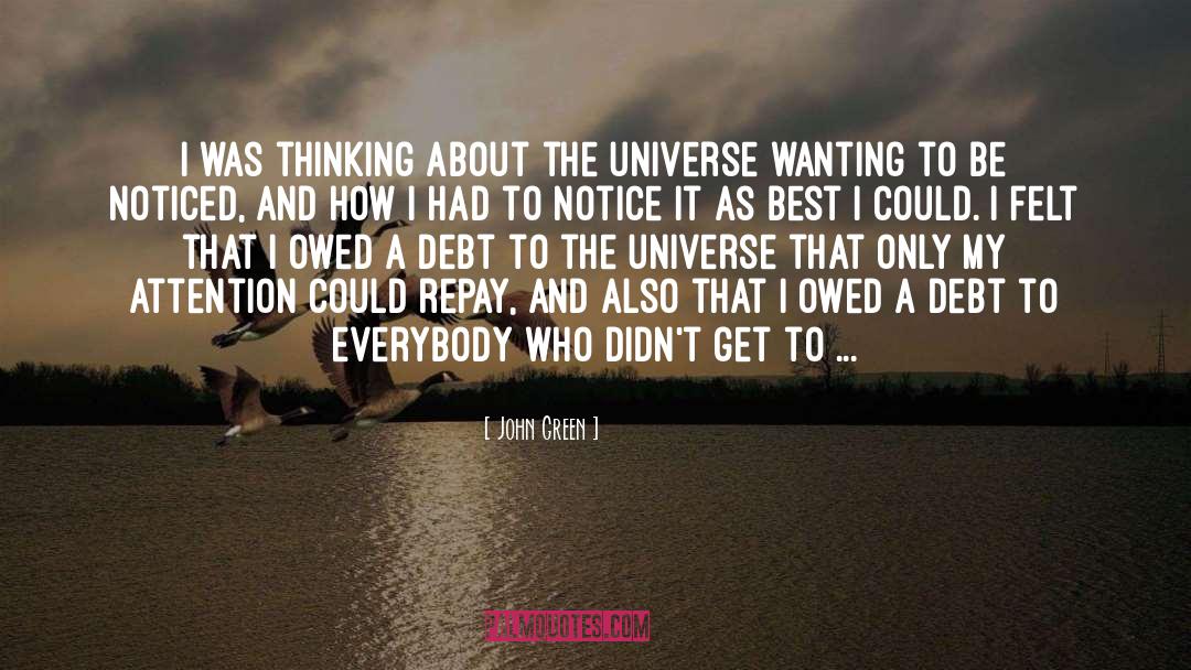 Debt quotes by John Green