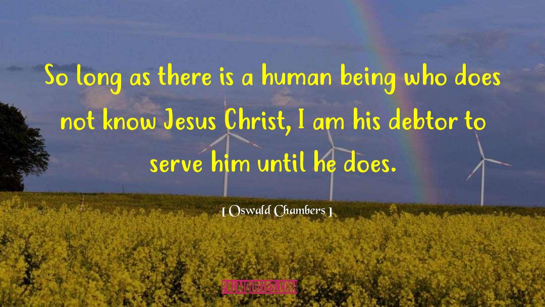 Debtor quotes by Oswald Chambers