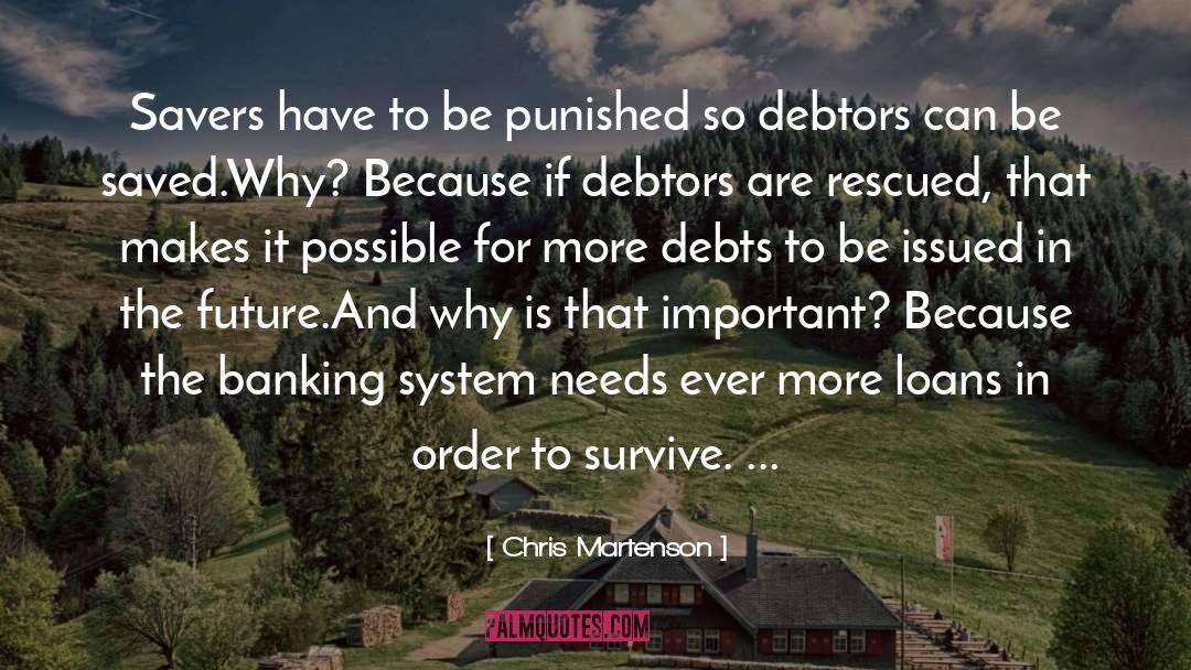 Debtor quotes by Chris Martenson