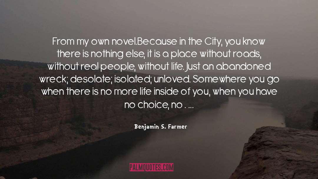 Debut Novel quotes by Benjamin S. Farmer