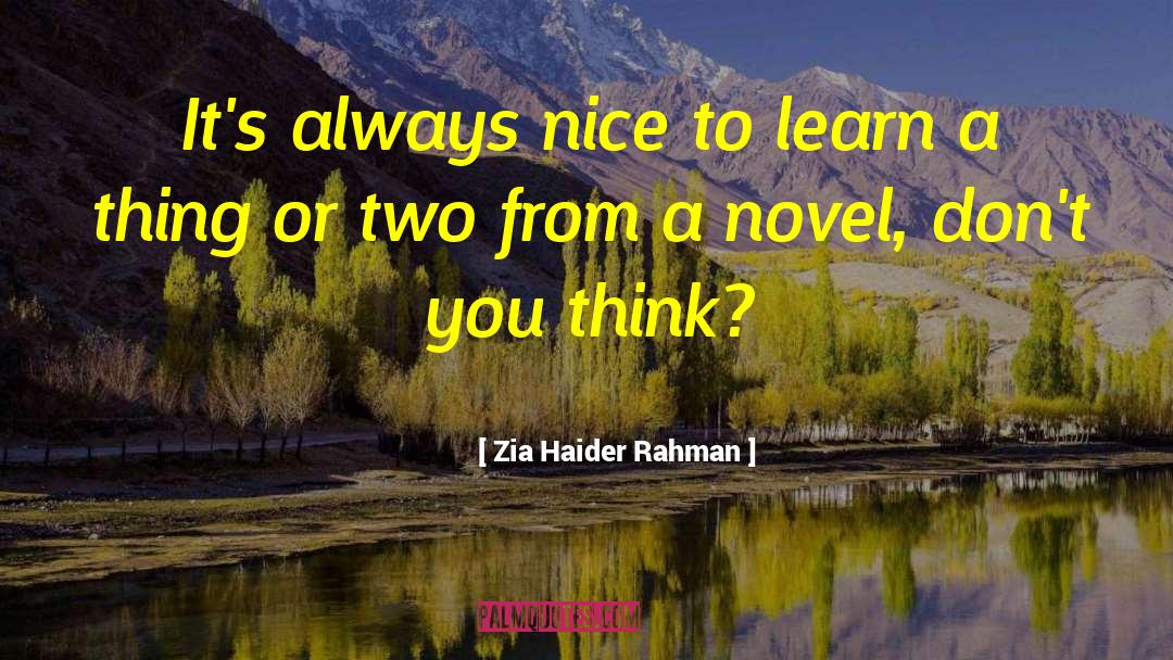 Debut Novel quotes by Zia Haider Rahman