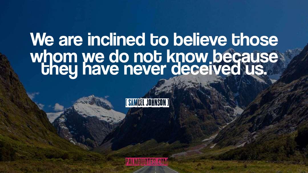 Deceived quotes by Samuel Johnson