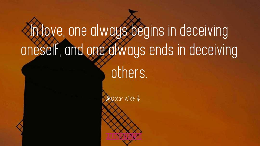 Deceiving Others quotes by Oscar Wilde