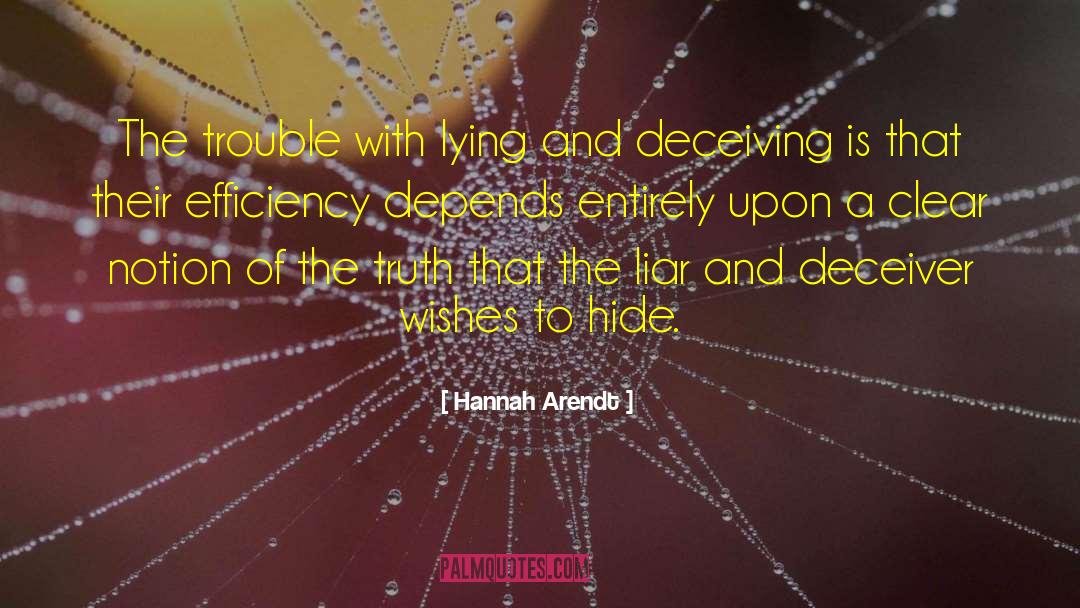 Deceiving quotes by Hannah Arendt