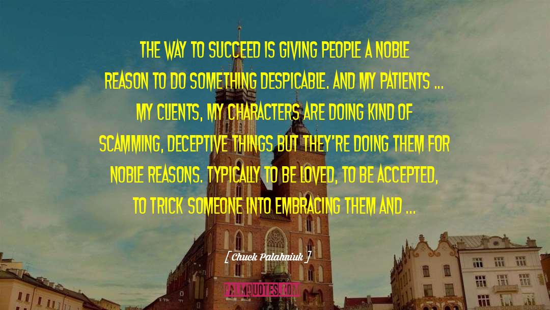 Deceptive quotes by Chuck Palahniuk
