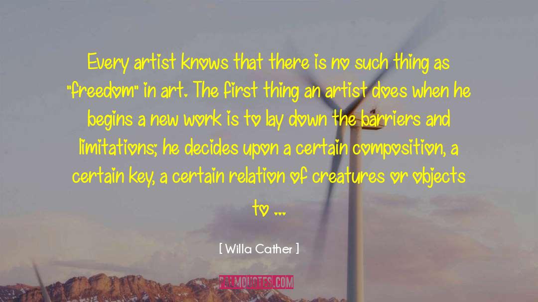 Decide Upon quotes by Willa Cather