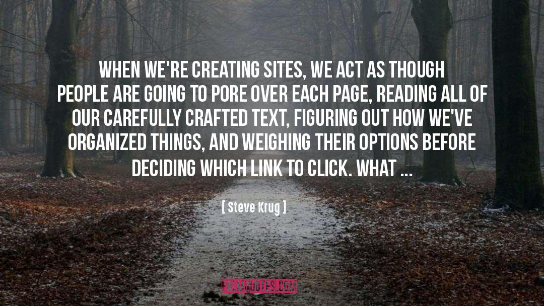 Deciding quotes by Steve Krug