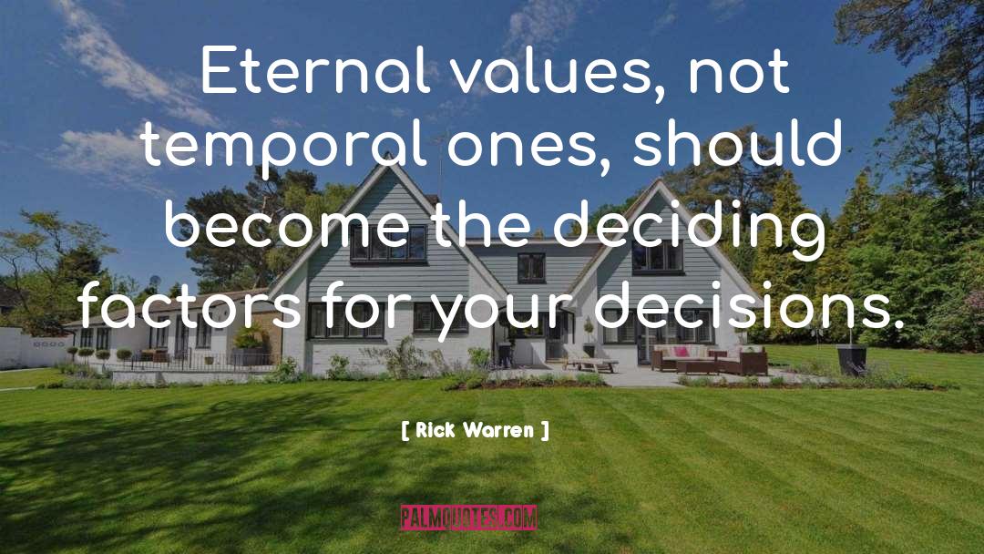 Deciding quotes by Rick Warren
