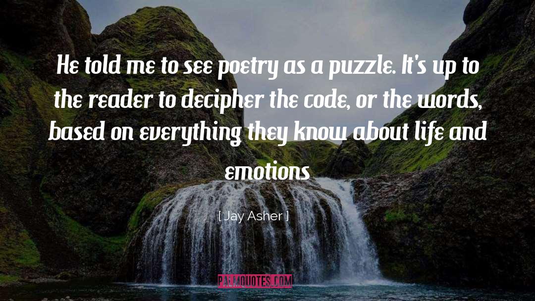 Decipher quotes by Jay Asher