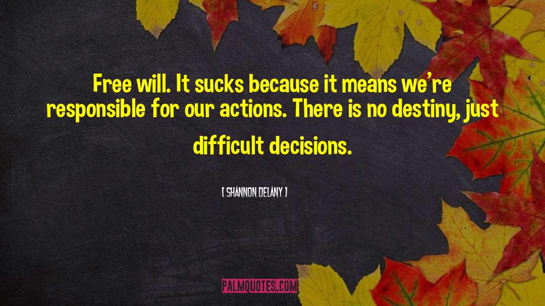 Decisions Made quotes by Shannon Delany