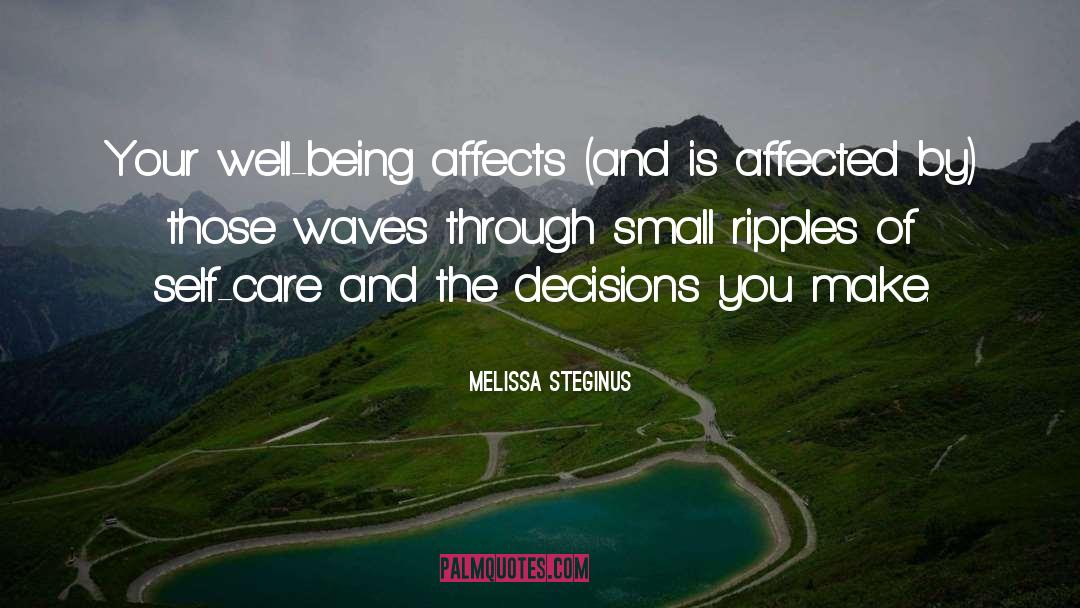 Decisions You Make quotes by Melissa Steginus