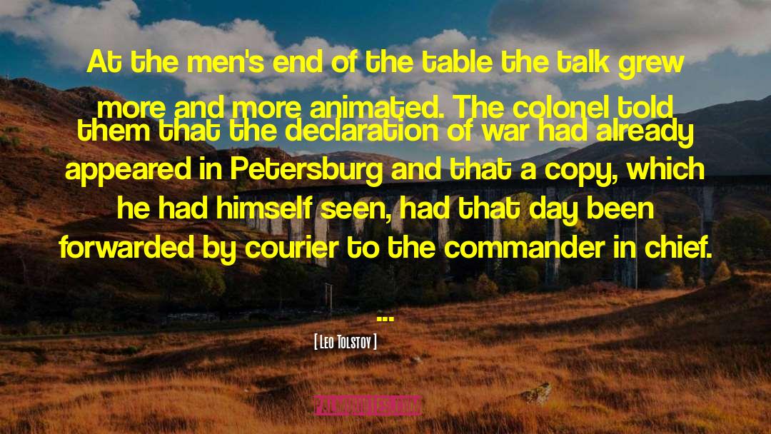 Declaration Of War quotes by Leo Tolstoy