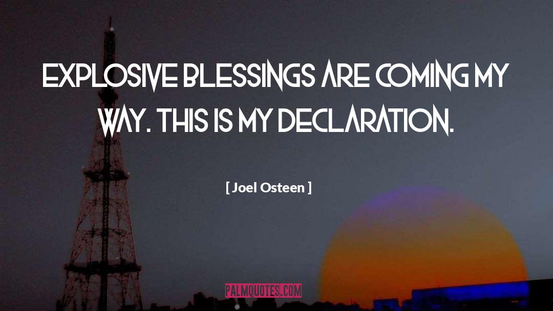 Declaration quotes by Joel Osteen