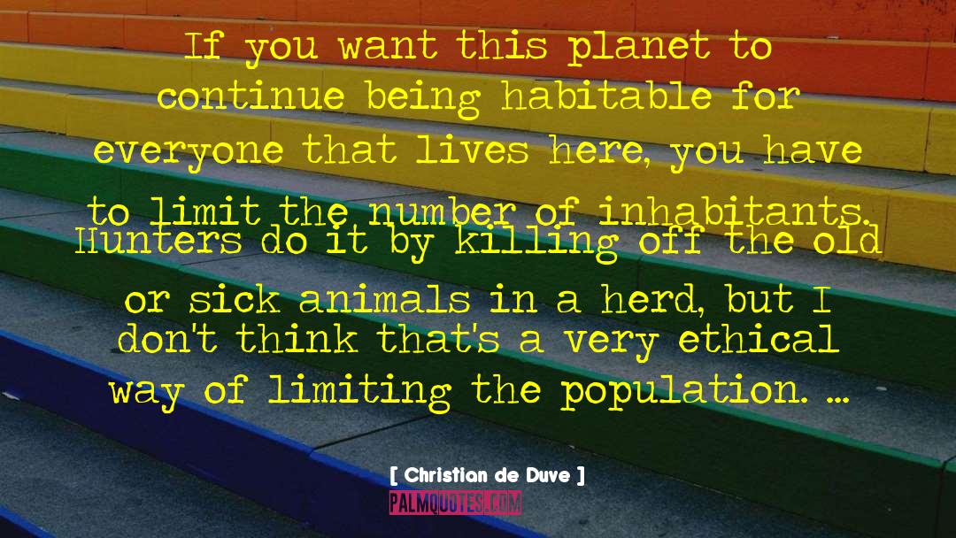 Decomposing Animals quotes by Christian De Duve