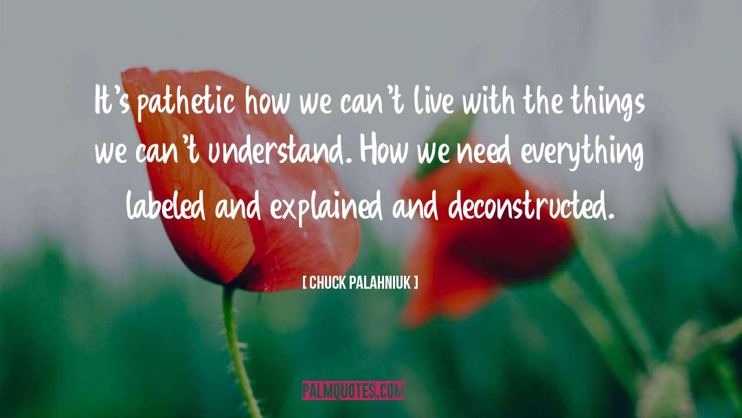 Deconstructed quotes by Chuck Palahniuk