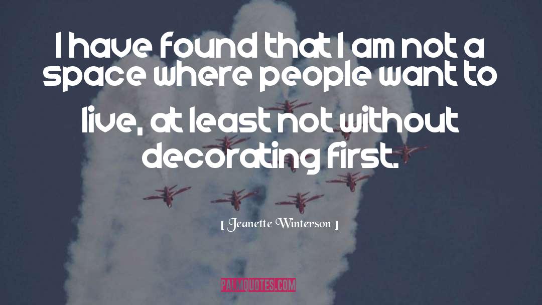 Decorating quotes by Jeanette Winterson
