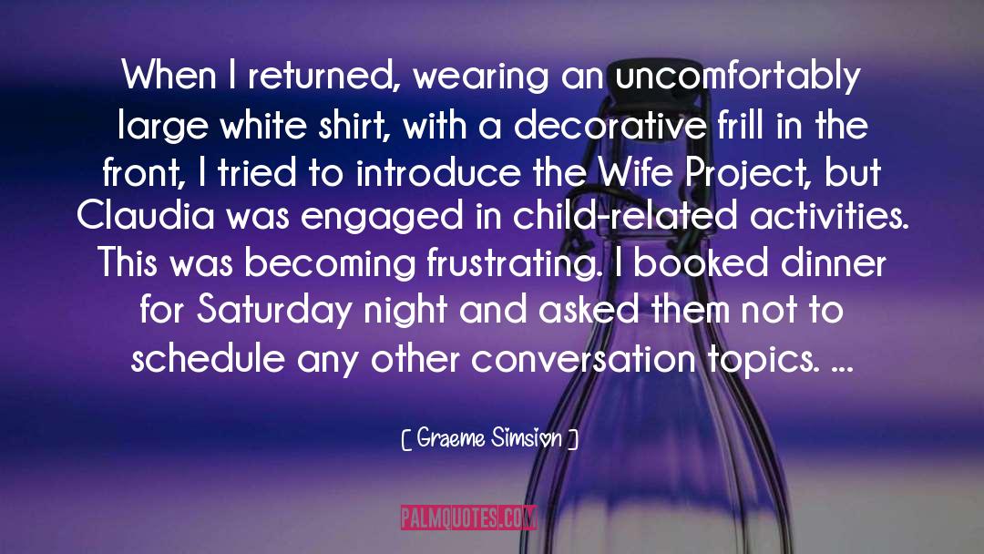 Decorative quotes by Graeme Simsion